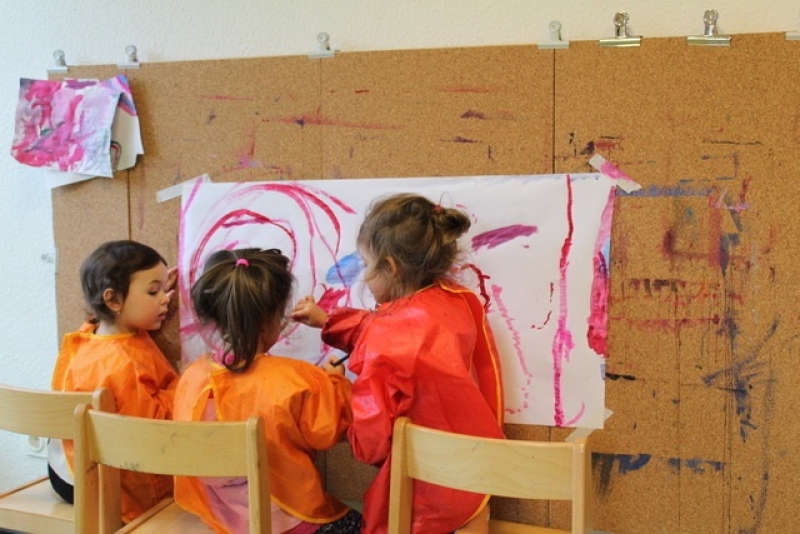 Im Kreativbereich werden kleine Künstler geboren