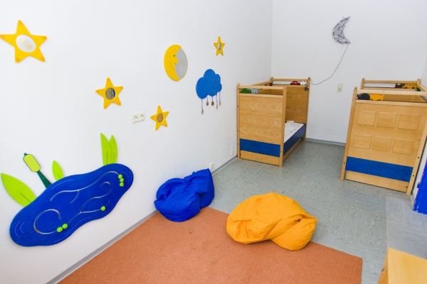 Schlafraum einer Familiengruppe