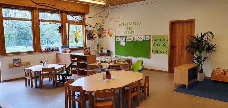 Die Gruppenräume werden mit den Kindern gestaltet.