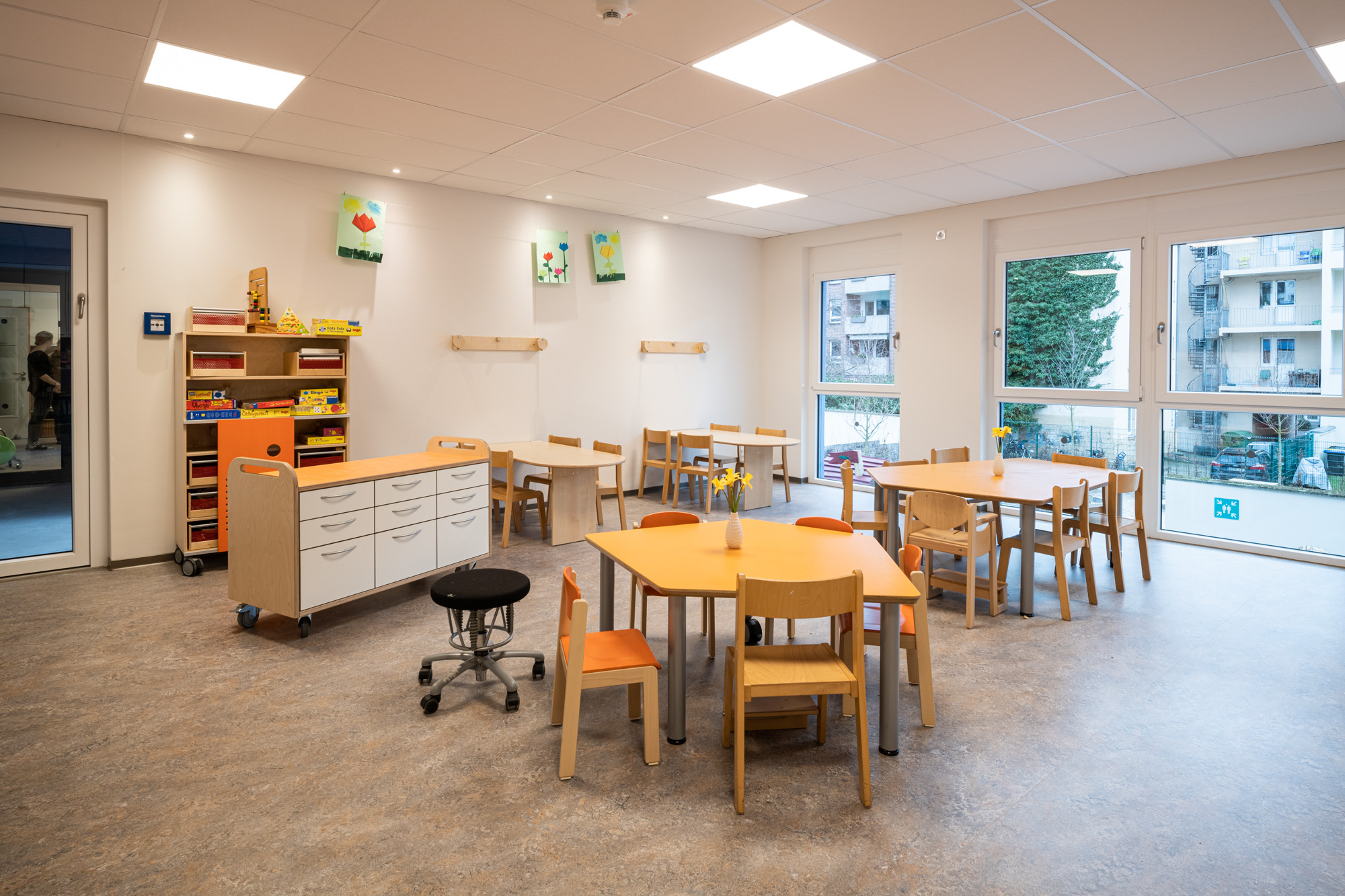 Im Kinder-Bistro I können Kinder den Tag mit einem Frühstück beginnen oder im Freispiel starten.