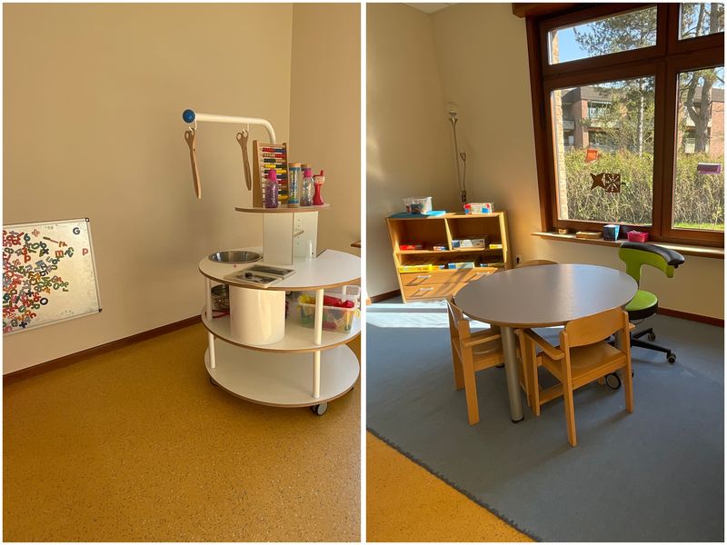 Im Spiel- und Experimentierraum unserer Kita stehen den Kindern zahlreiche Gesellschaftsspiele bereit, die das Miteinander stärken und die Teamarbeit sowie das strategische Denken der Kinder 